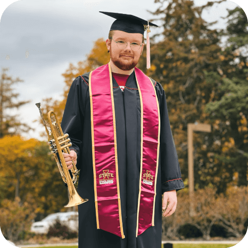 I-State Cyclone Marching Band Graduation Stole